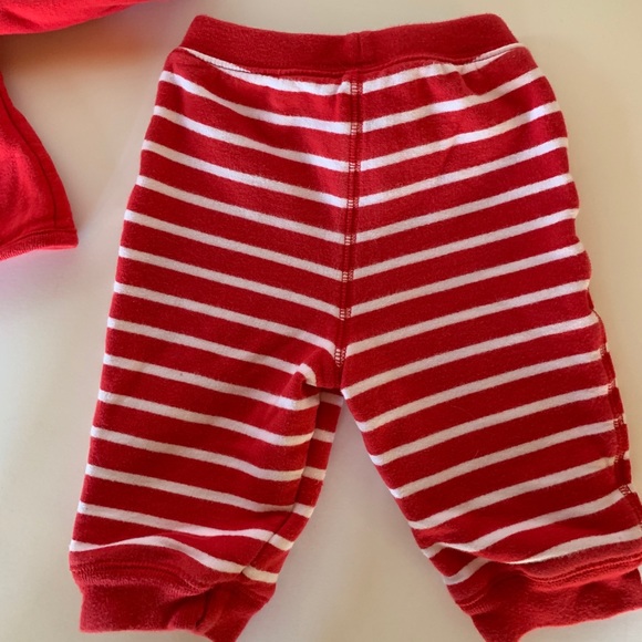 Baby GAP Set of Red Striped Sweat Pants and Jacket - Picture 7 of 8